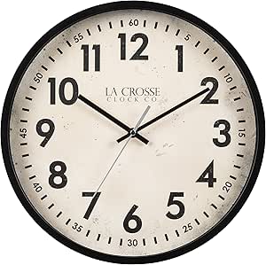 Aazon.co: La Crosse Technology 9-inch Café Quartz Wall Clock - 404