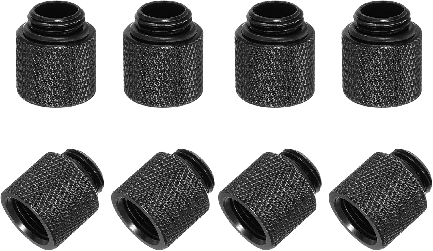 uxcell Male to Female Extender Fitting G1/4 x 40mm for PC Water Cooling System Black 8pcs