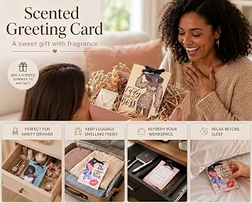 6 Pack Scented Sachets with Motivational Message Gift for Girlfriends Parties Women Birthday (Lavender, Rose, Jasmine)