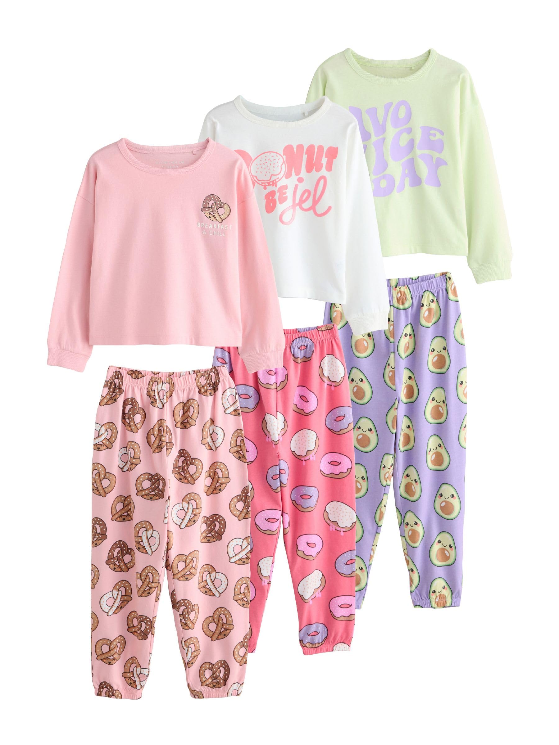 NEXT Mädchen Schlafanzug mit Jogginghose im 3er-Pack