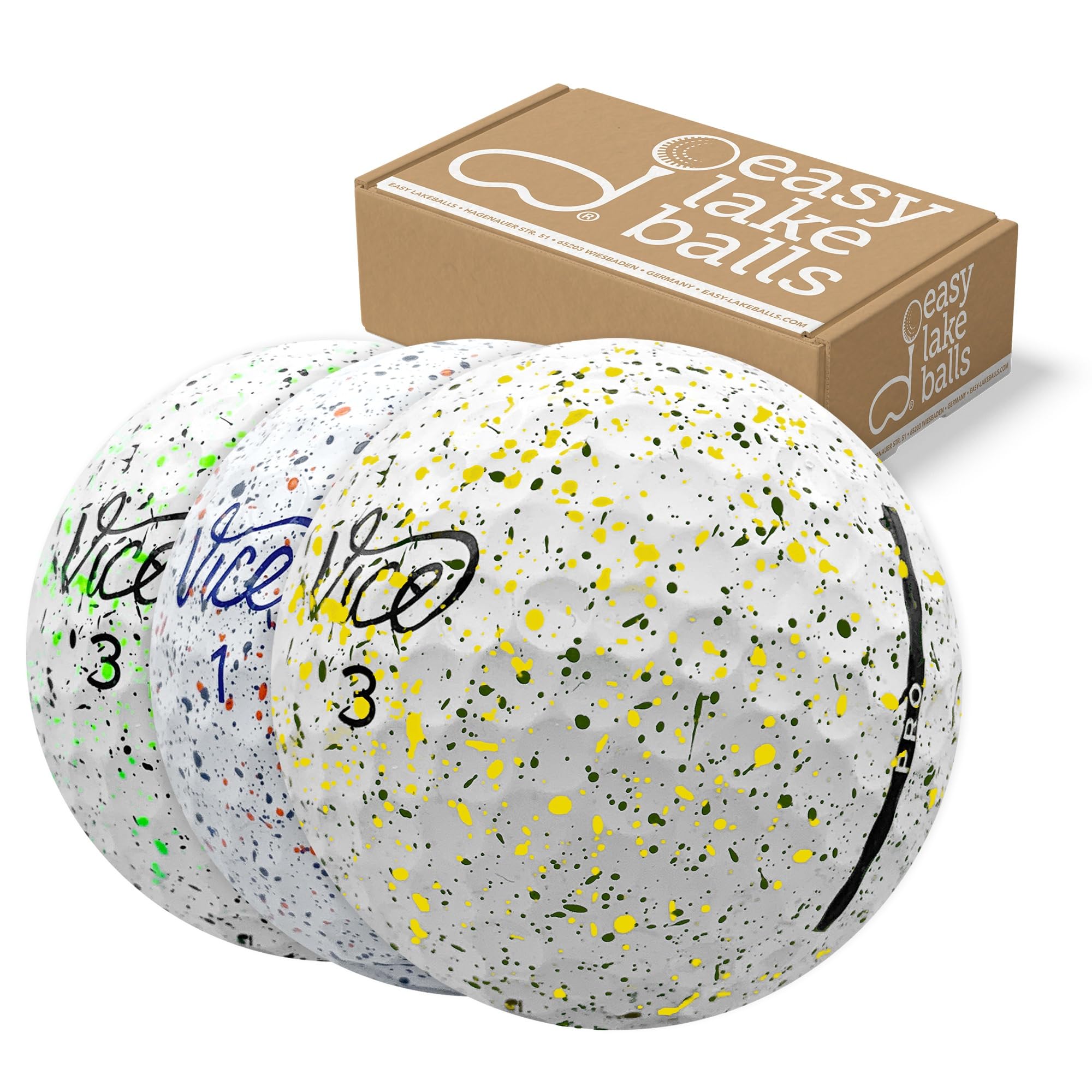 25 VICE PRO DRIP LAKEBALLS QUALITÄT AAAA – BUNT Mix Tour GOLFBÄLLE