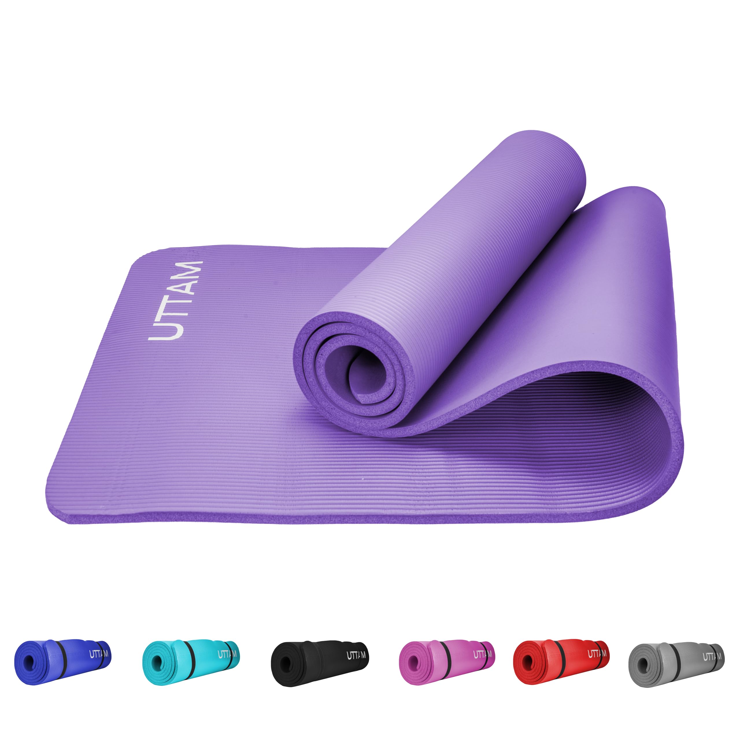 UTTAM Yoga Mat | Multi-Purpose Extra Thick Foam Exercise Mats | Stretching, Resistance Workout & Therapy – Pilates, Home & Gym Equipment Accessory for Men Women Kids (183 x 60cm)