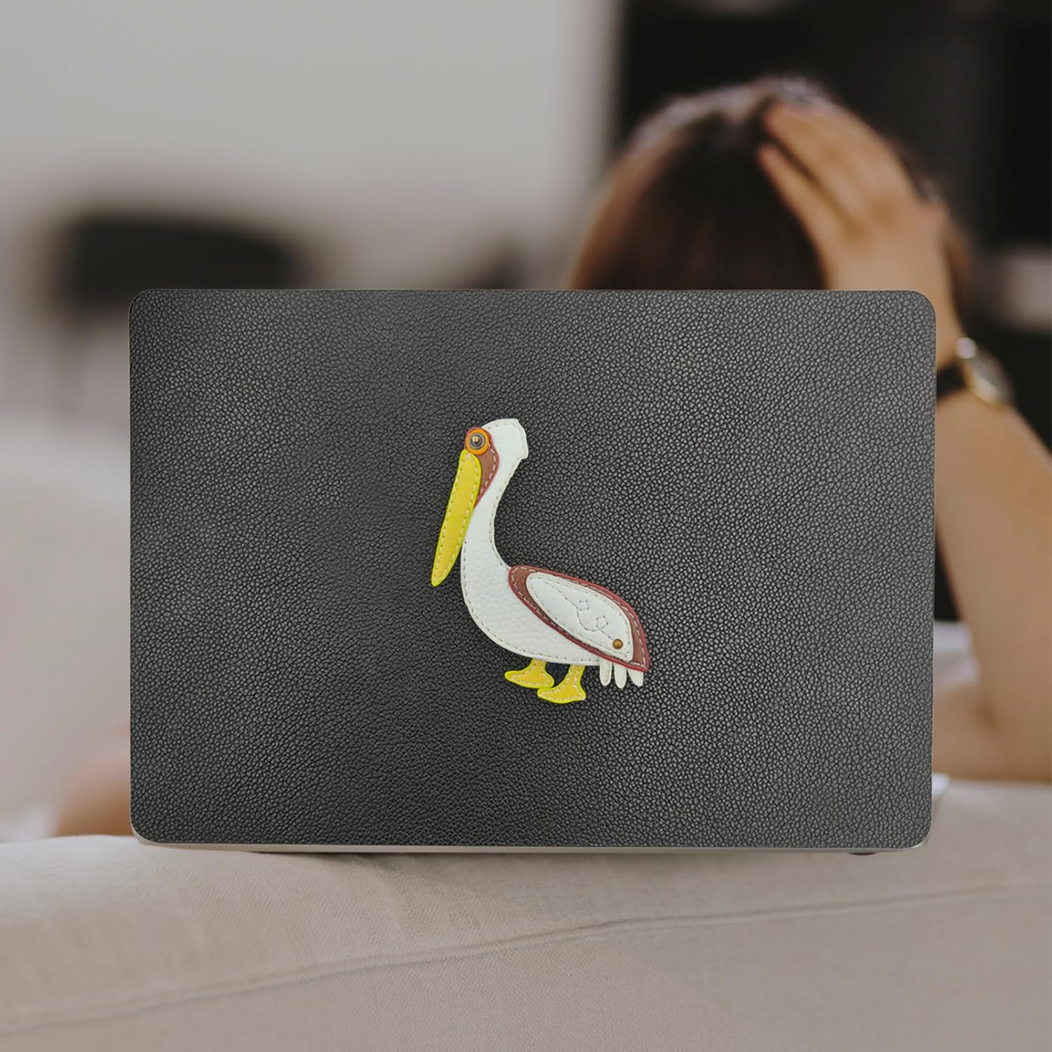 Protective PU and Plastic Hard Shell Cover Compatible with MacBook Pro 13.3 inch Case M2 2024,2023,2022-2016 A2338 M1 A2251 A2289 A2159 A1989 A1708 A1706,Pelican