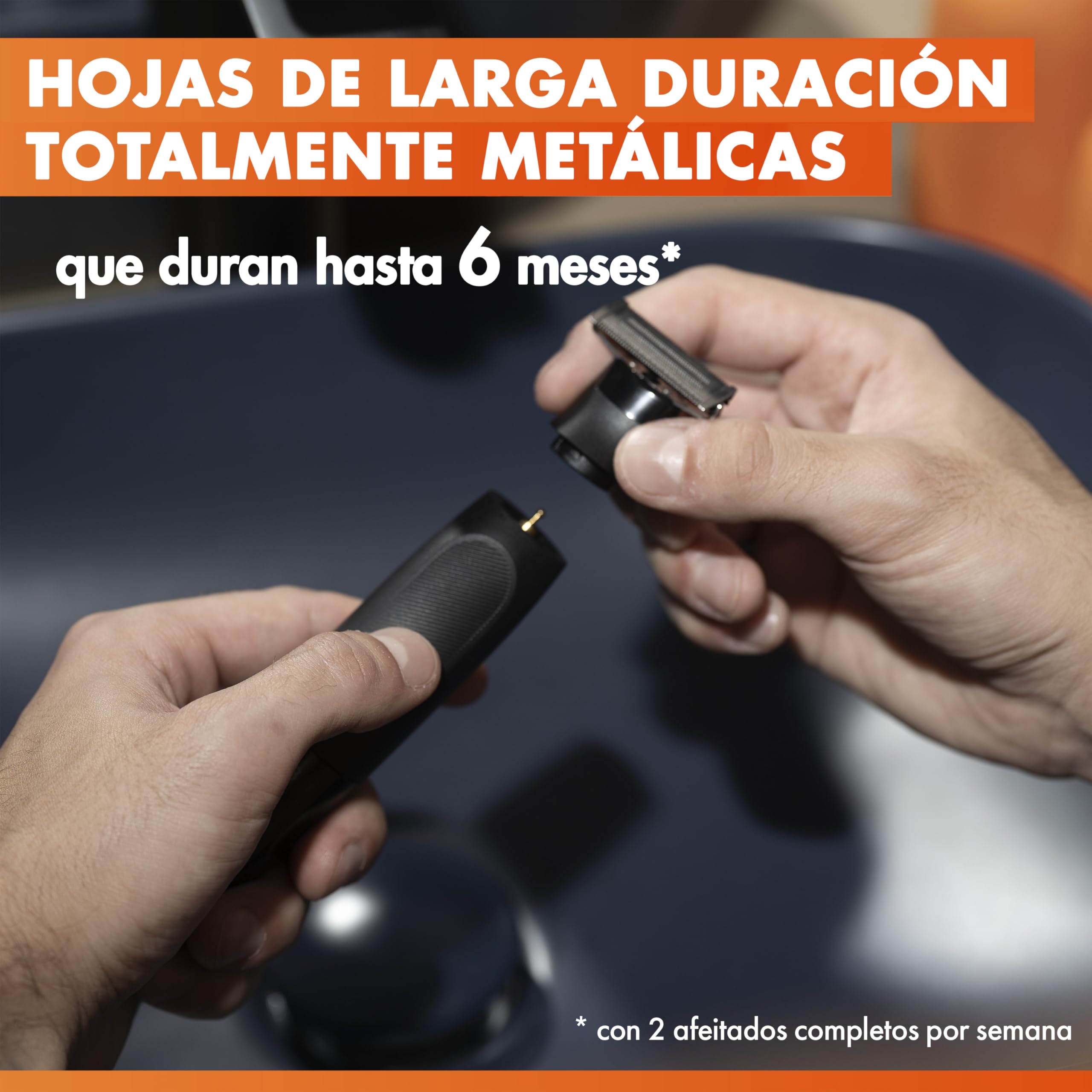 Gillette Fusion One Recortadora de Barba Y Afeitadora Corporal, Barbero Todo en Uno para Cara Y Cuerpo, Cabezal Pivotante, 4 Peines, Resistente al Agua, Inalámbrica, 45 Min de Uso, Recorta Y Afeita - 5