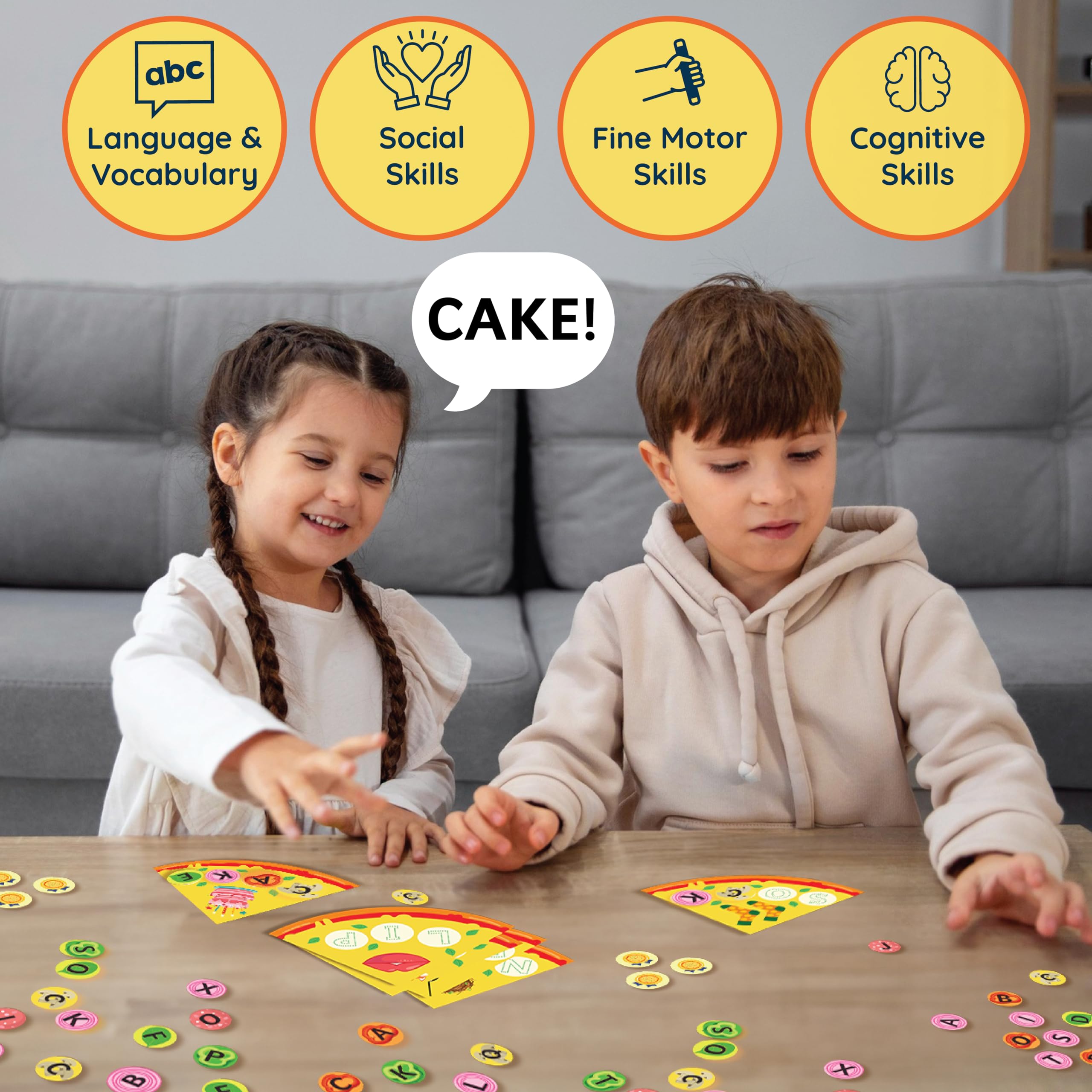 Zicster Word Pizza: Spelling Games for Ages 4-6 | Classroom Games | 160 Alphabet Toppings and 100 Words | Fun Preschool & Kindergarten Learning Activity | Homeschool Essentials - Image 5