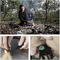 Vista 3 de MQQC Kissmi 10 Pack Paracord Bracelet Survival Gear with Compass, Fire Starter, Whistle and Emergency Knife,Best Wildness Survival -Kit for