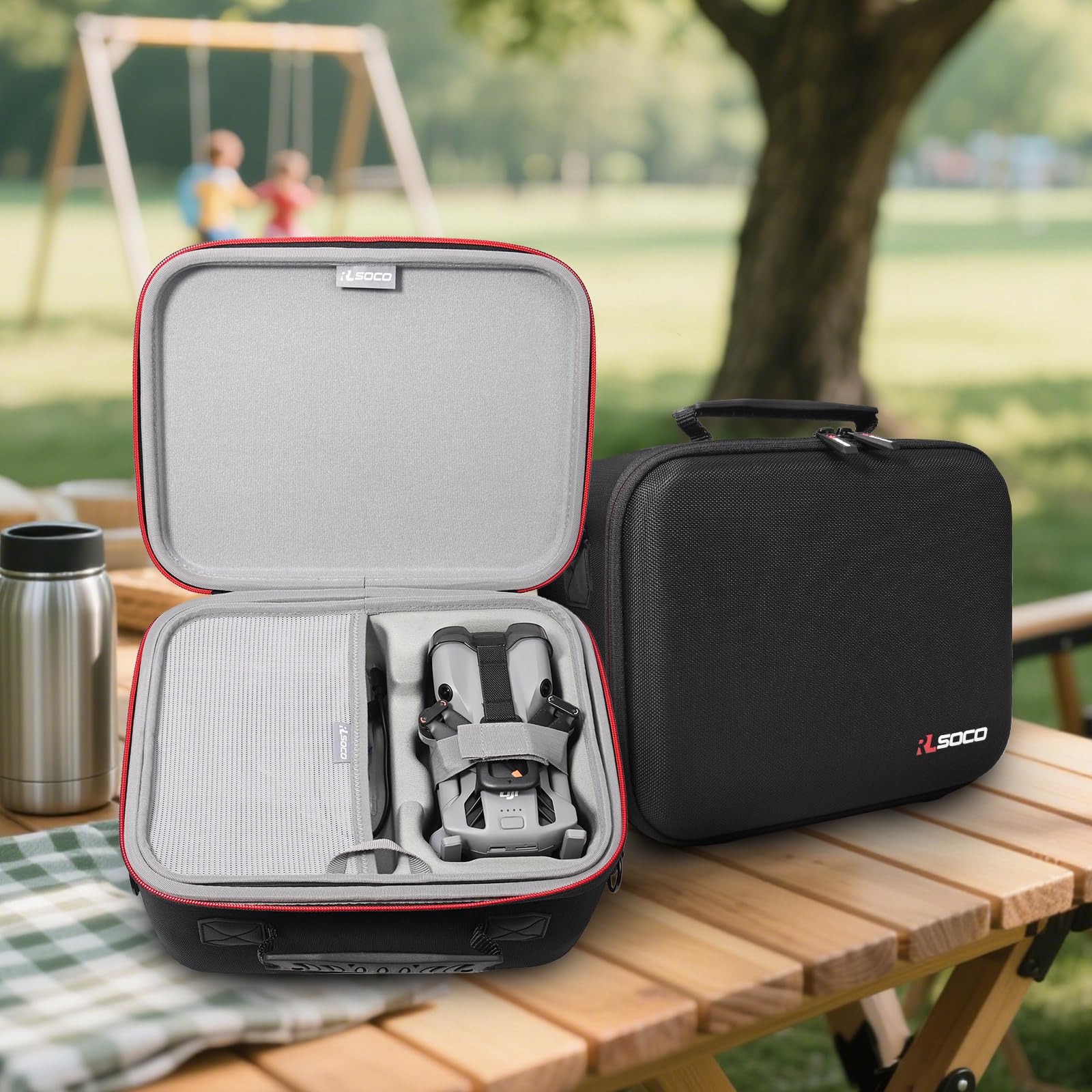 RLSOCO Tasche für DJI Mini 5 Pro Fly More Combo | Passend für das komplette Zubehörset: Drohne,Fernsteuerung,Akkus, Ladegerät,Propelle,Propellerschutz und mehr