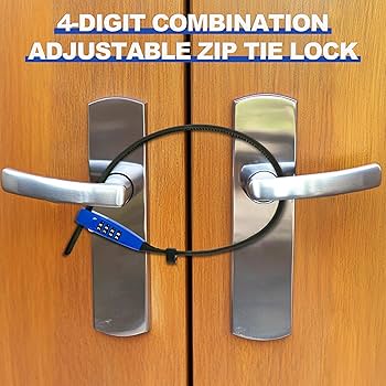 OKG 4-Digit Combination Zip Tie Lock - Anti-Scratch Stainless