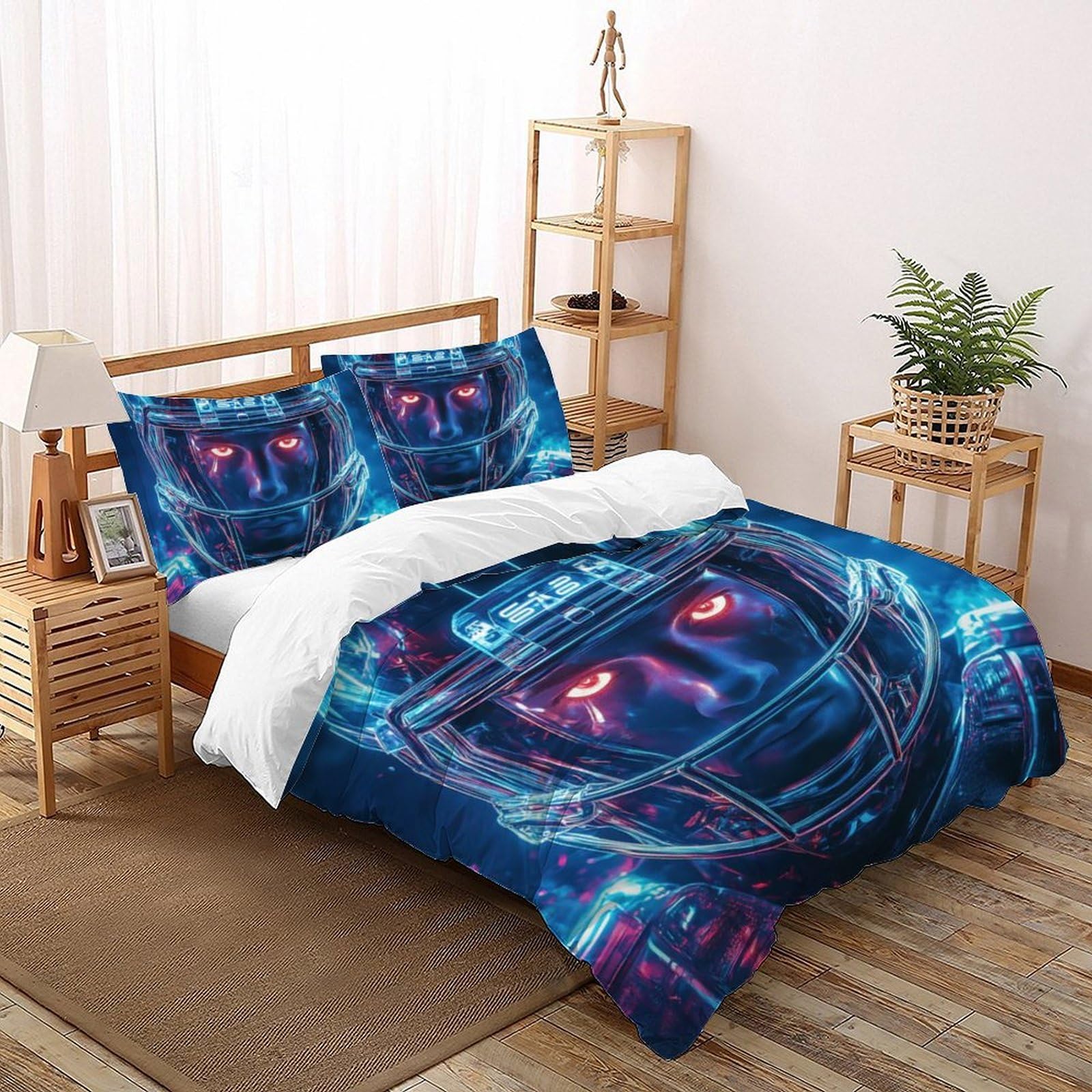 Housse de couette douce 3D en tissu résistant pour lit de garçon