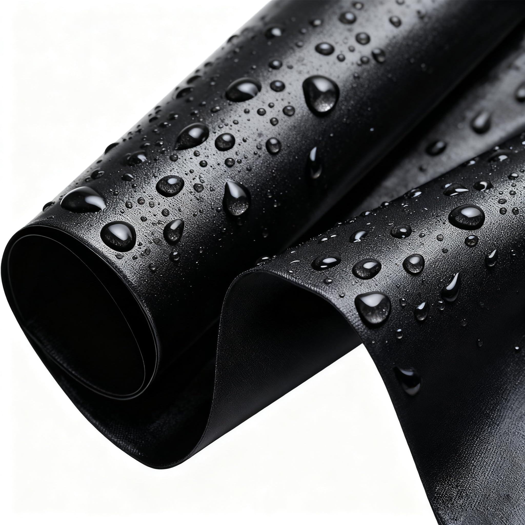 Teichfolie HDPE 6x6m Stärke 0.5mm Schwarz Dichtungsfolie Teichmembran für Fischteiche Gartenteich