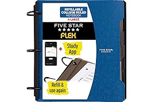 Five Star School Binders for Middle School with TechLock Rings, Pockets, Tabs...