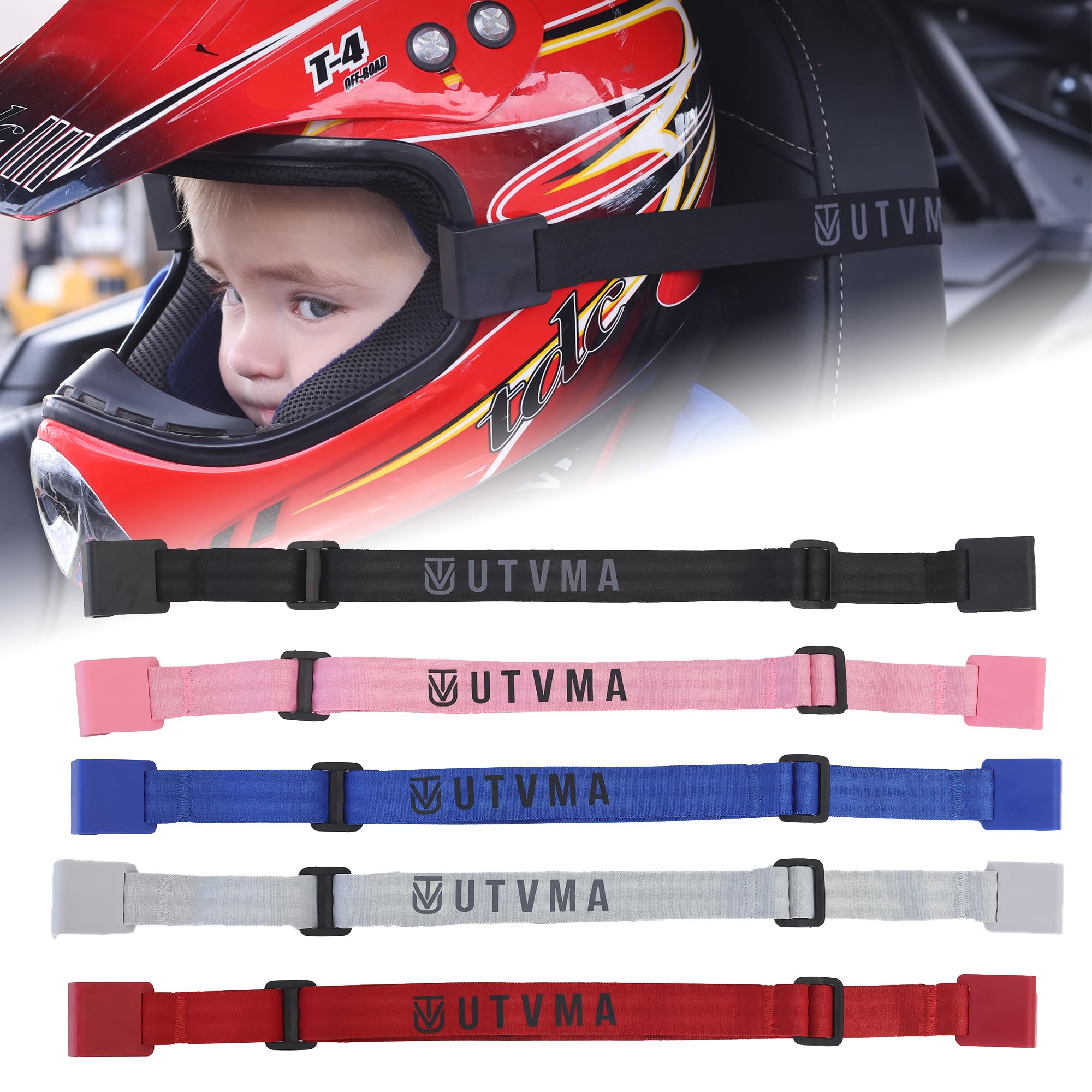 UTVMA Helmet Holders - Head Support for Young UTV Riders Compatible with All Seats and Helmets!