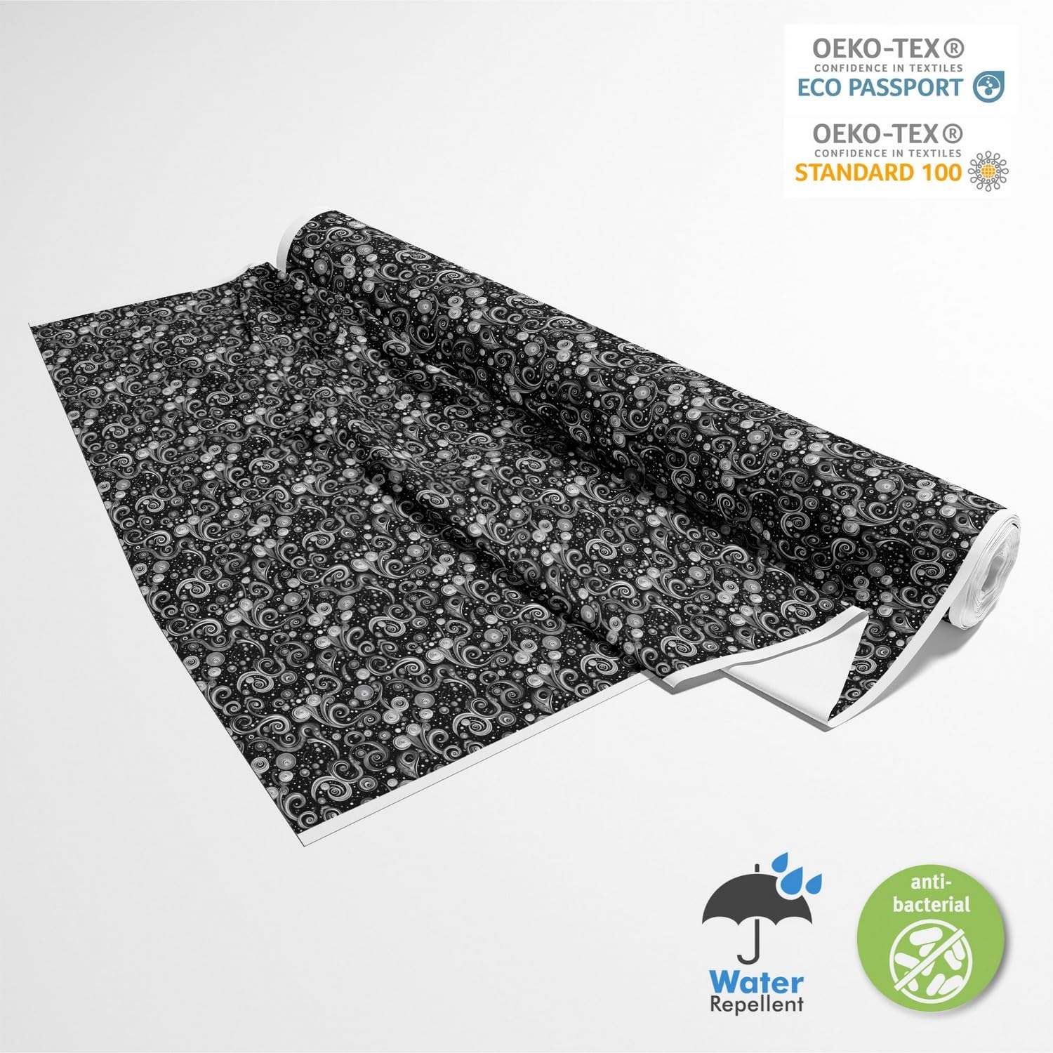HEKO PANELS Stoff Oxford Wasserdichte Meterware Canvas-Stoff Polyester Zum Nähen Nähstoffe Dekostoffe Wasserabweisend Blickdicht DX180995 Meter 155 x 500 cm