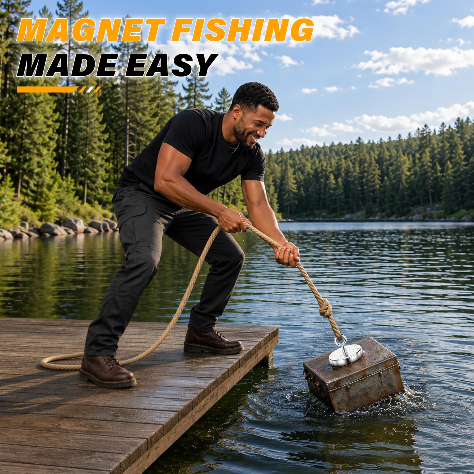 FINDMAG 200 LBS Fishing Magnet - Powerful Metal Retrieval -2