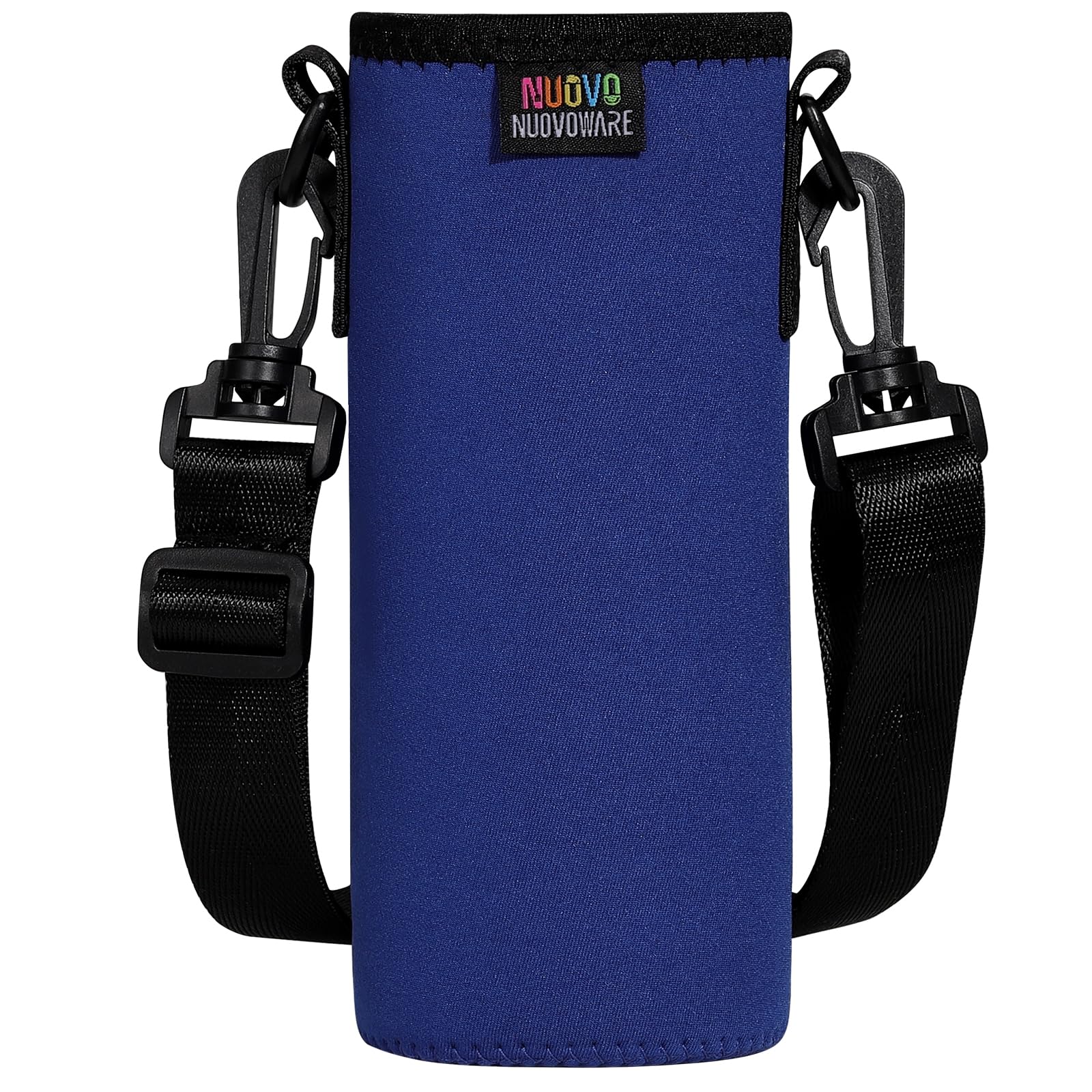 Nuovoware Water Bottle Carrier Bag, Premium Neoprene Portable Insulated Water bottle Sling Holder Bag 750ml with Adjustable Shoulder Strap for Men Women Hiking, Indigo