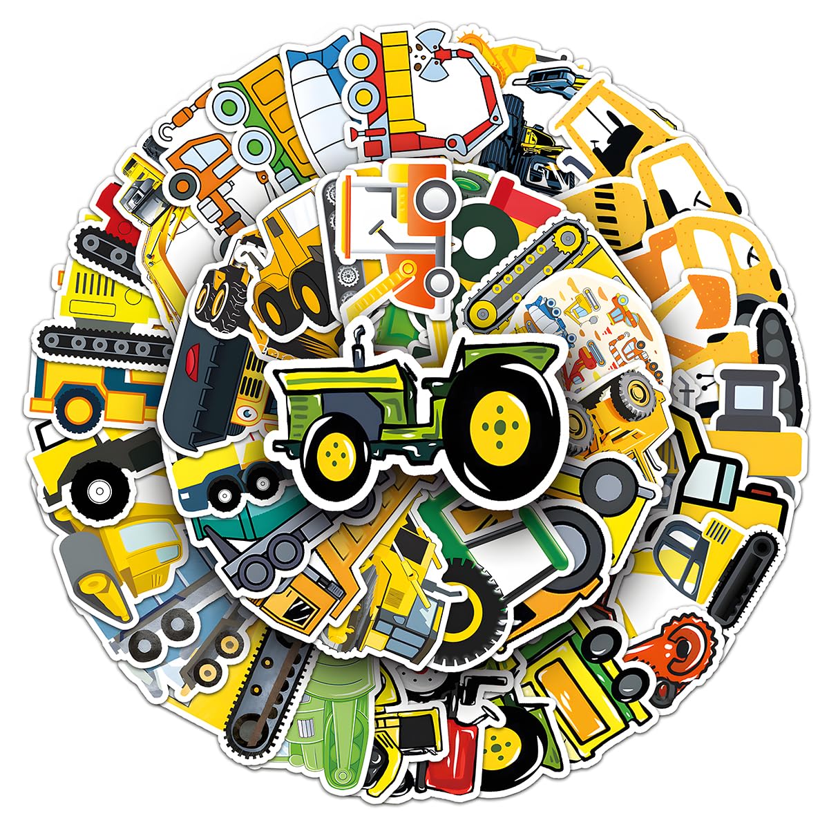 50 Piece Excavator Sticker Set, Waterproof Car Trac Produktbild-Vorschau 11