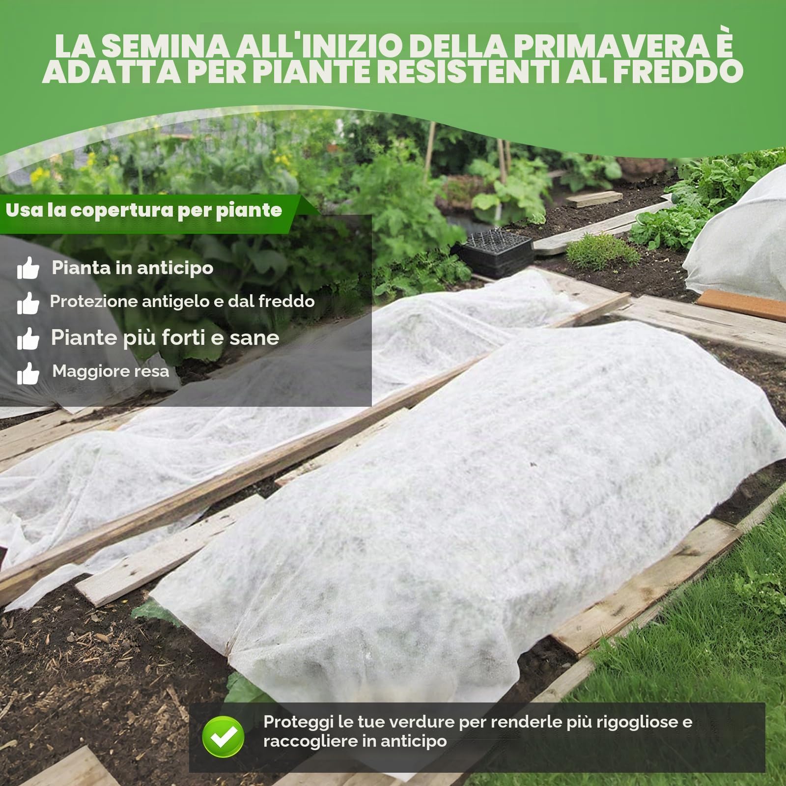 Telo per Piante Inverno Antigelo 3 X 10m - alouweekuky, Telo Protezione Piante Inverno 30g/m², Cappuccio Protezione Piante Inverno Utilizzato per Le Piante per Prevenire Il Freddo e Il Gelo In Inverno
