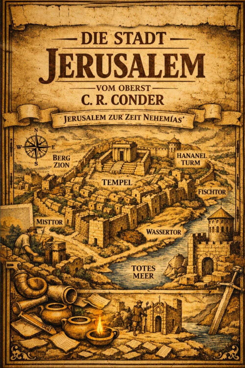 Die Stadt Jerusalem: Illustrierte Großdruck-Ausgabe: Eine umfassende archäologische und historische Erkundung der Heiligen Stadt von Oberst C. R. Conder
