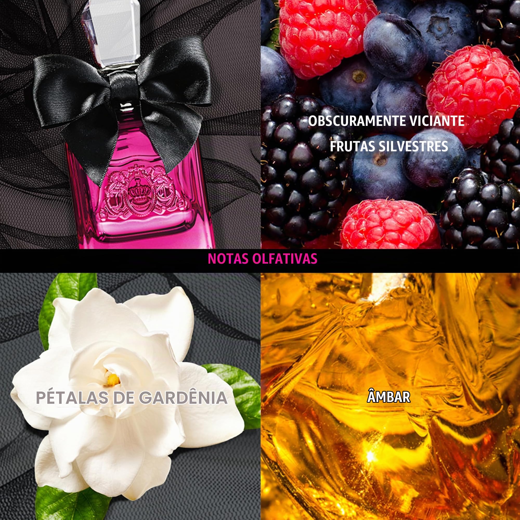Perfume Viva La Juicy Noir, Juicy Couture, Eau de Parfum, 100 ml