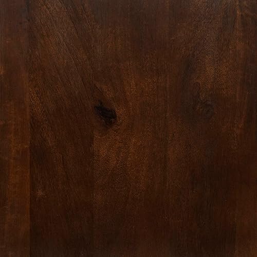 Miniatura 8 de SIMPLIHOME Demy - Mesa auxiliar redonda de metal y madera, mesa auxiliar redonda de metal sólido de 18 pulgadas de ancho en coñac y oro, mesa