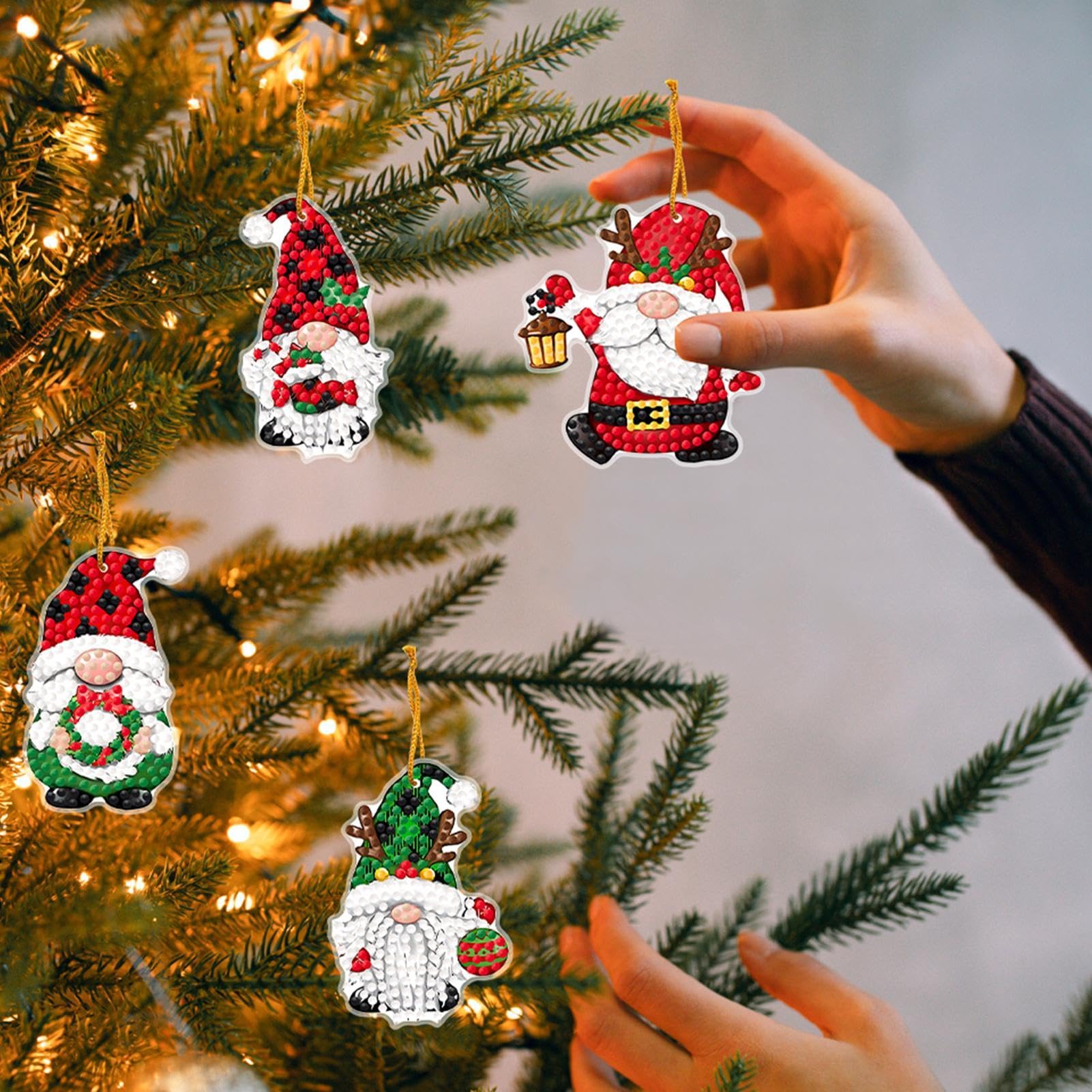 Amazon.co.jp: クリスマスアートペンダント、5D絵画オーナメント