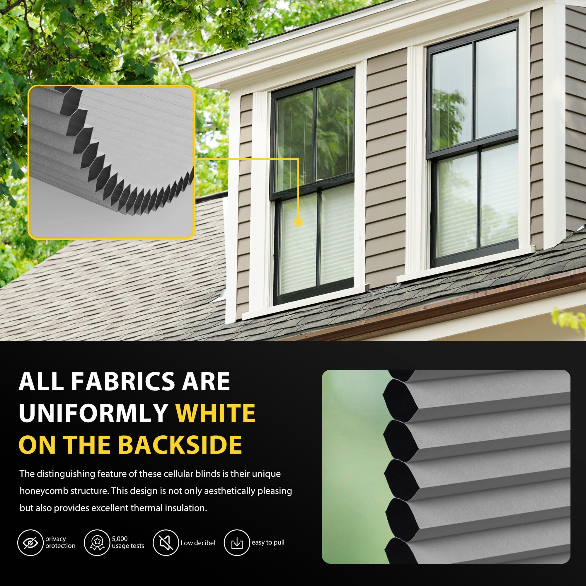 Amazon.co.jp: UNISHADES トップダウン ボトムアップ (TDBU) セルラー