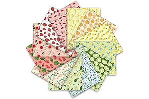 12Pcs Summer Fabric Bundle for DIY Handmade Sewing
