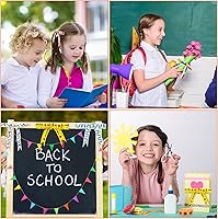 Vista 7 de Whaline 12 rollos de cinta de grogrén para el regreso a la escuela, 60 yardas, con temática de profesor escolar, borde con alambre, lápiz de autobús