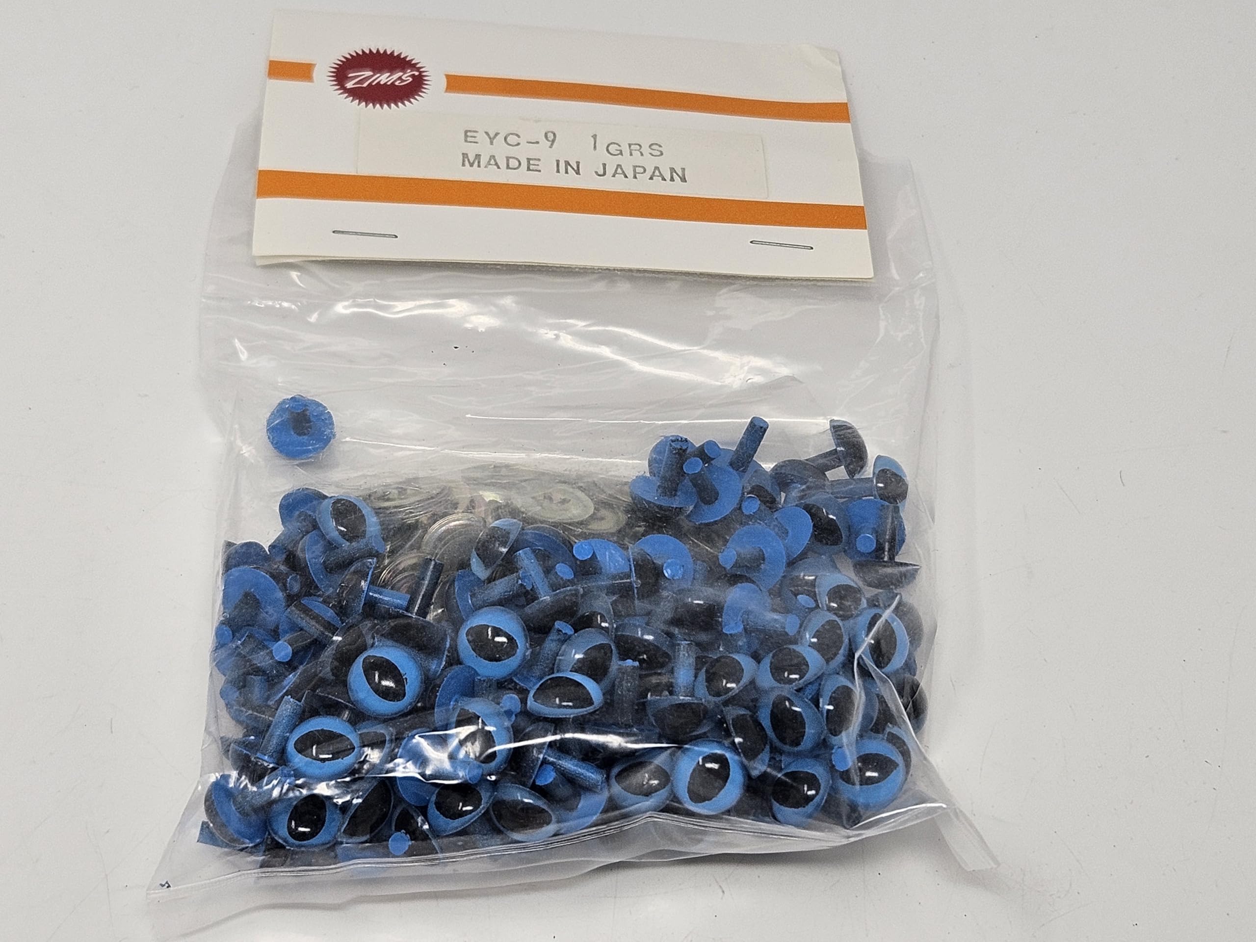 Generic 9mm Cat Eyes Plastic Kitty Safety Eyes for Craft Crochet Amigurumi Dolls or Puppets (Bulk Pack of 144) (Blue)