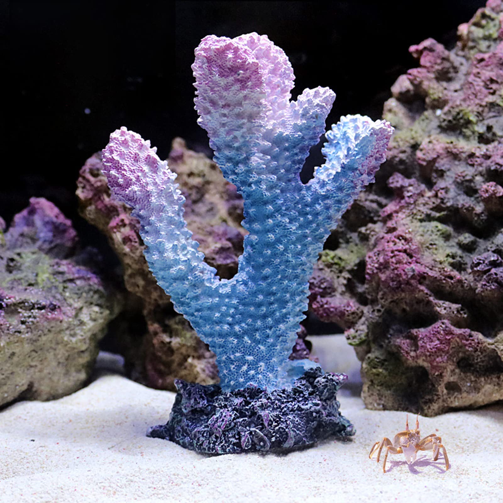 Adornos de coral artificial para decoración de acuarios, decoración de pecera de poliresina, adornos ecológicos de arrecife de coral, ideales para entornos acuáticos