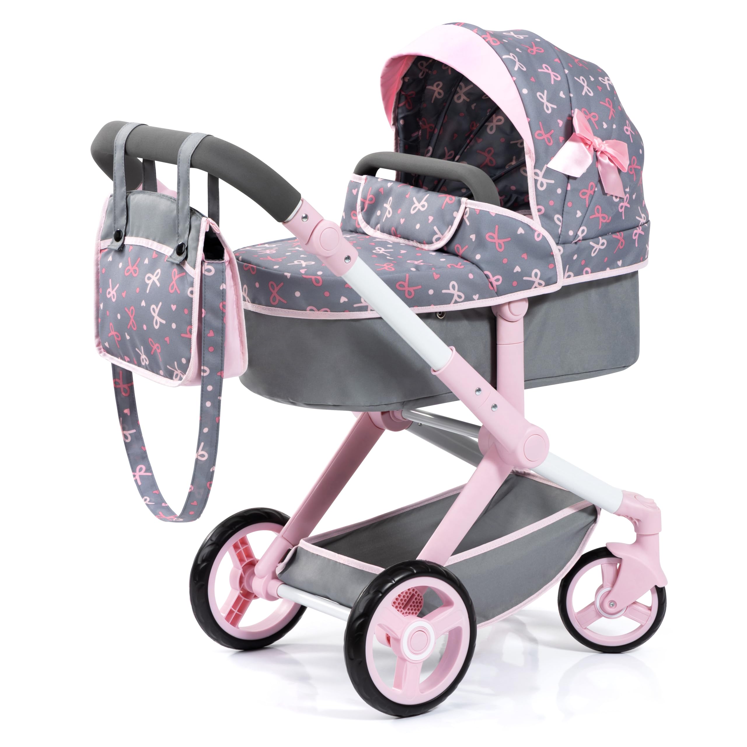 Bayer Design Dolls pram XEO with bag, convertible, height-adjustable handle