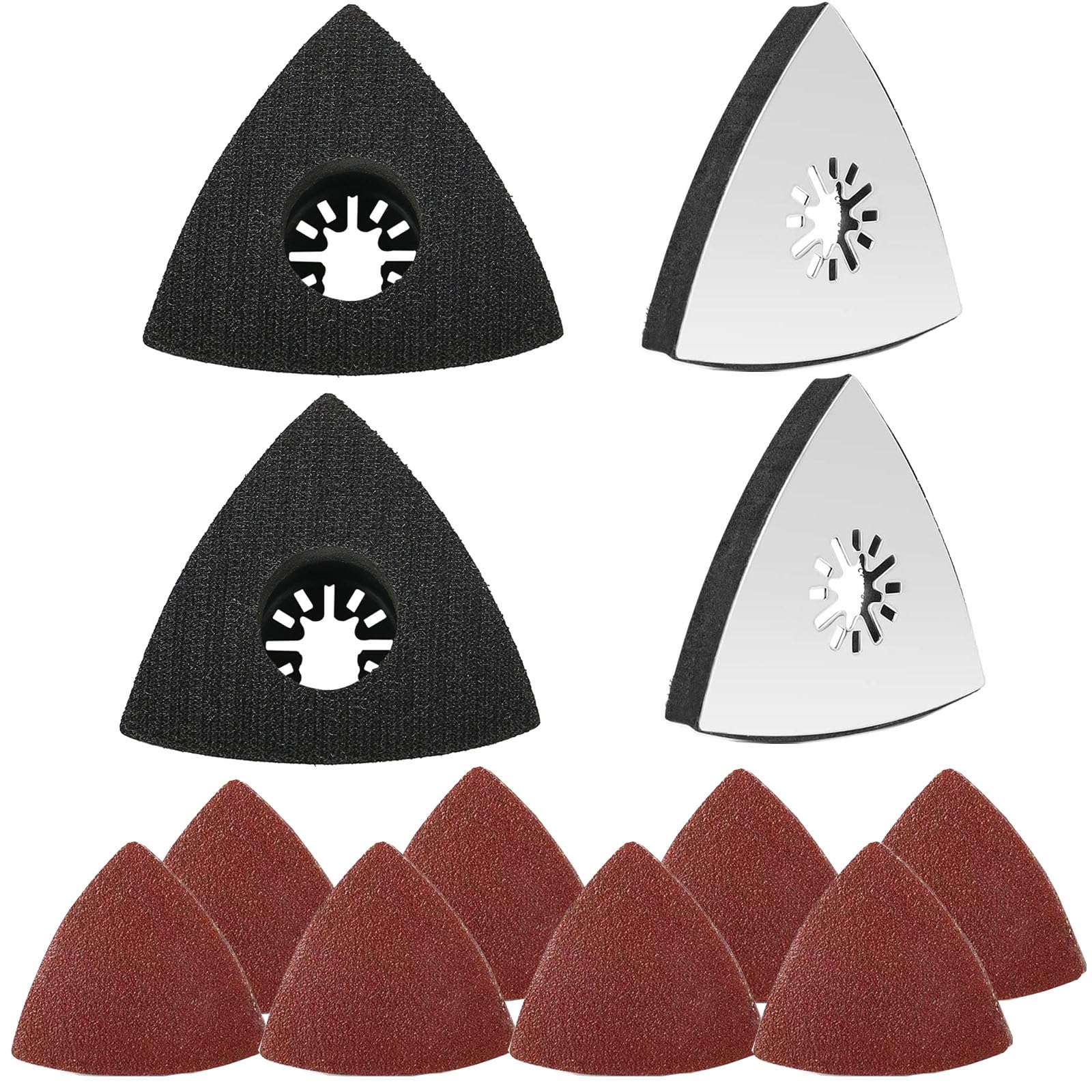 4 Stück 80mm Dreieck Schleifteller - Multitool Zubehör Für Holz & Metall