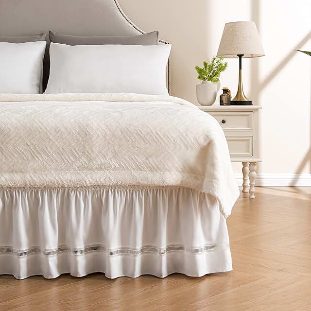 Wrap Around Ruffled Lace Bed Skirt