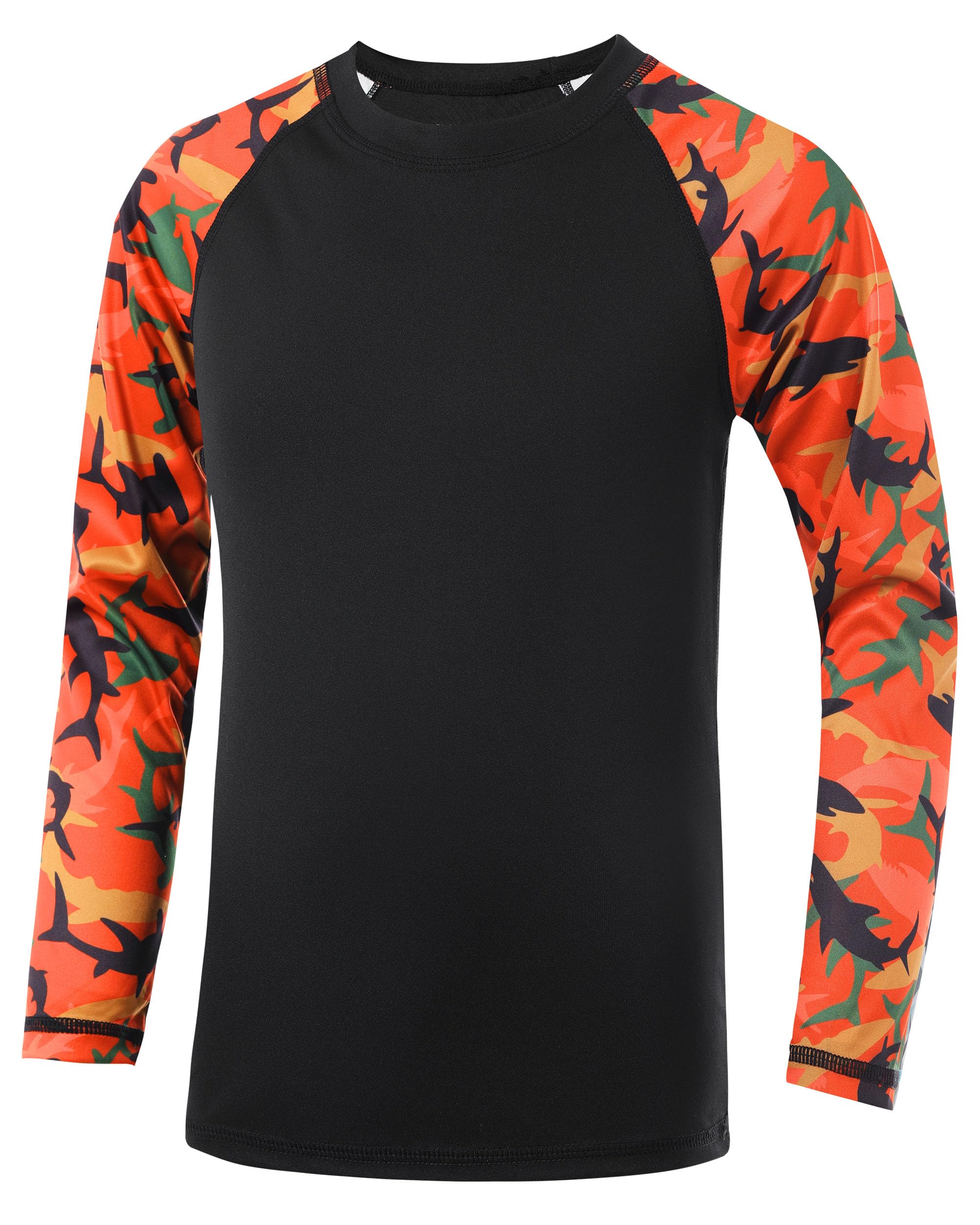 Boys Rash Guard Swim Shirt Long Sleeve, UPF 50+ Youth UV Sun Protection Shirts, Kids Quick Dry Water Rashguard for Surf Beach