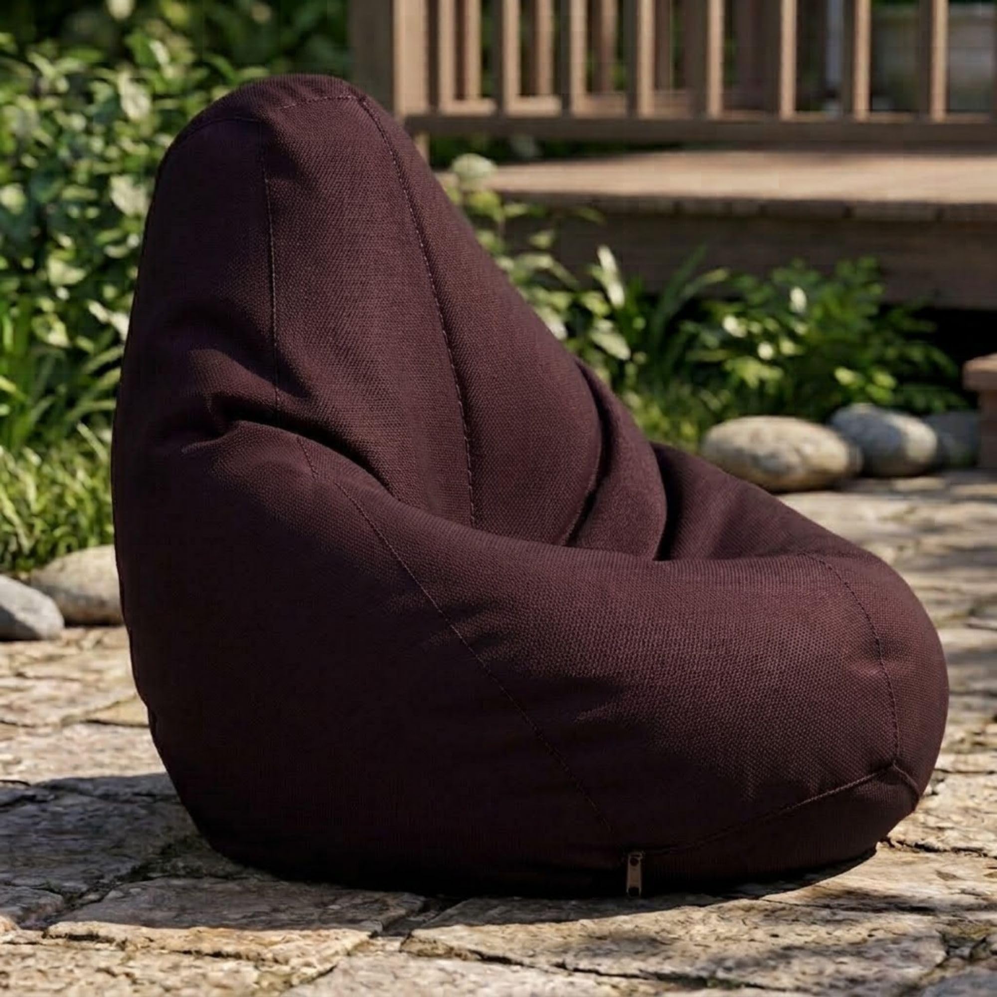 Bean Bag Chair Cover | Size: 1XL | Color: Wine | Without Beans | Premium Leatherette Cover (CMF 0076)-image-7
