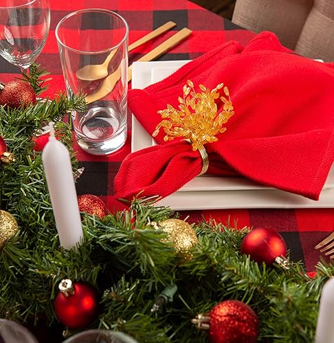 Miniatura 3 de DII individuales de algodón a cuadros extragrandes para uso diario, para decoración, cenas familiares, barbacoas y festividades, 20 x 20 pulgadas,