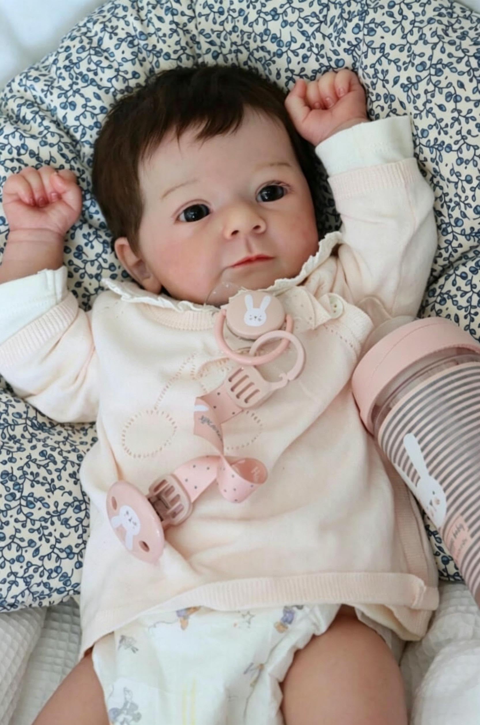 RXDOLL Realistyczne lalki Reborn Baby Dolls Girl Silicone Full Body Vinyl zakorzenione włosy realistyczne lalki noworodka, które wyglądają jak prawdziwe życie lalka bobas nadaje się do prania, zabawka