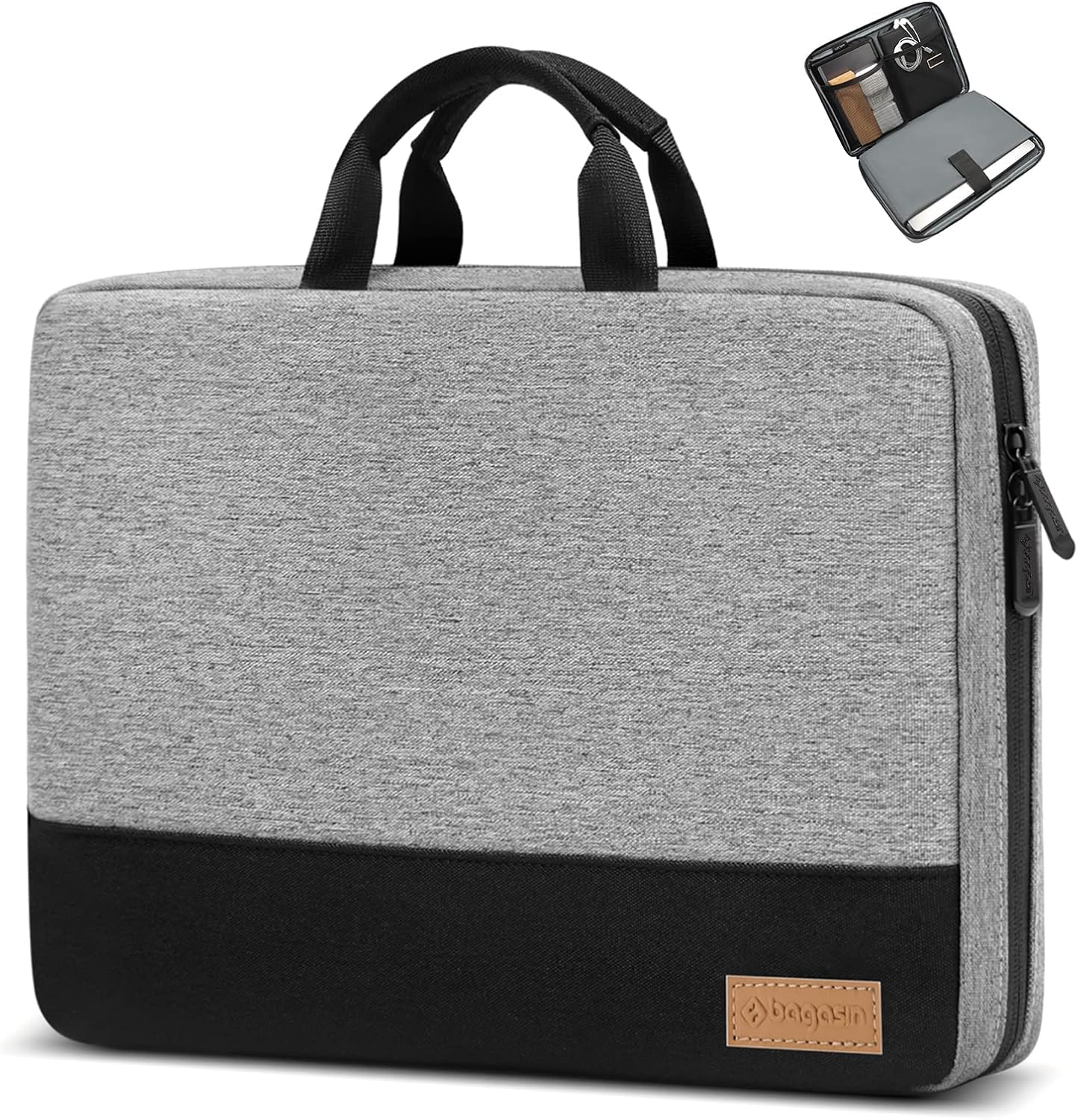 Bagasin Laptop Sleeve Case, 15 15.6 16 17 17.3 14 13.3 13.6 13 12.3 11.6 inch Water Resistant Computer Carrying BagGlobal Recycled StandardGlobal Recycled StandardOEKO-TEX STANDARD 100Global Recycled Standard