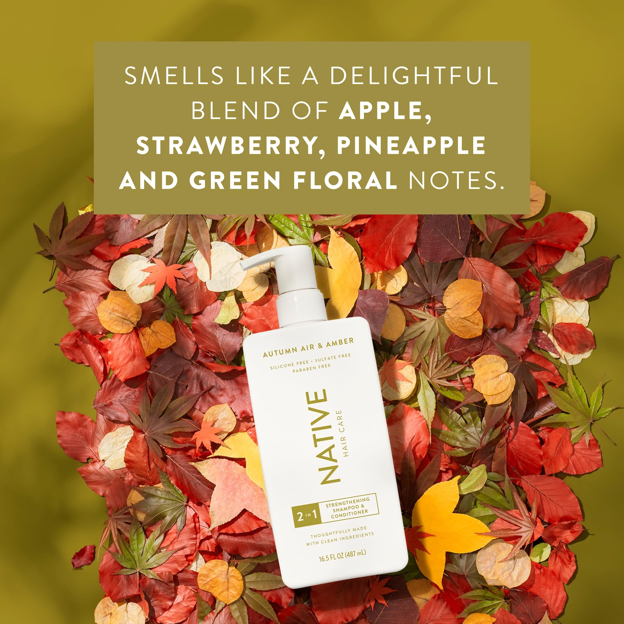 Native Vanilla & Cactus Flower Shampoo and Conditioner Contain Naturally Derived Ingredients |All Hair Type Color & Treated, Fine to Dry Damaged, Sulfate & Dye Free - 2-Pack: Autumn Air & Amber