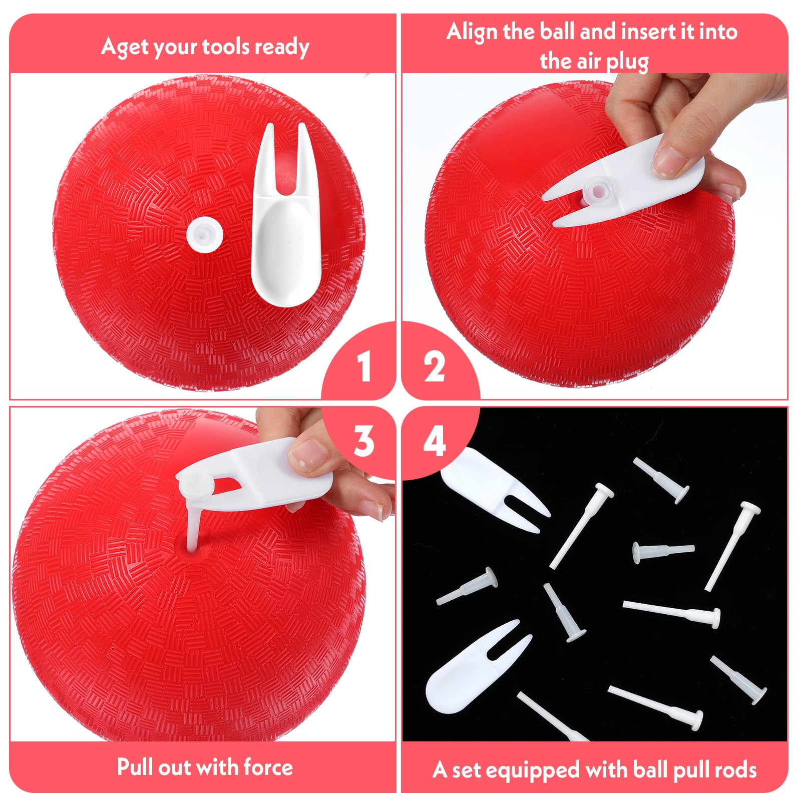 Ymapinc Lot de 12 bouchons de rechange pour ballon de fitness, yoga, ballons gonflables pour la maison, la salle de sport