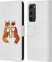 Vista 14 de Head Case Designs Officially Licensed Wyanne Blue Watercolour Bear Animals 2 Leather Wallet Case Compatible with Samsung Galaxy S23+ 5G