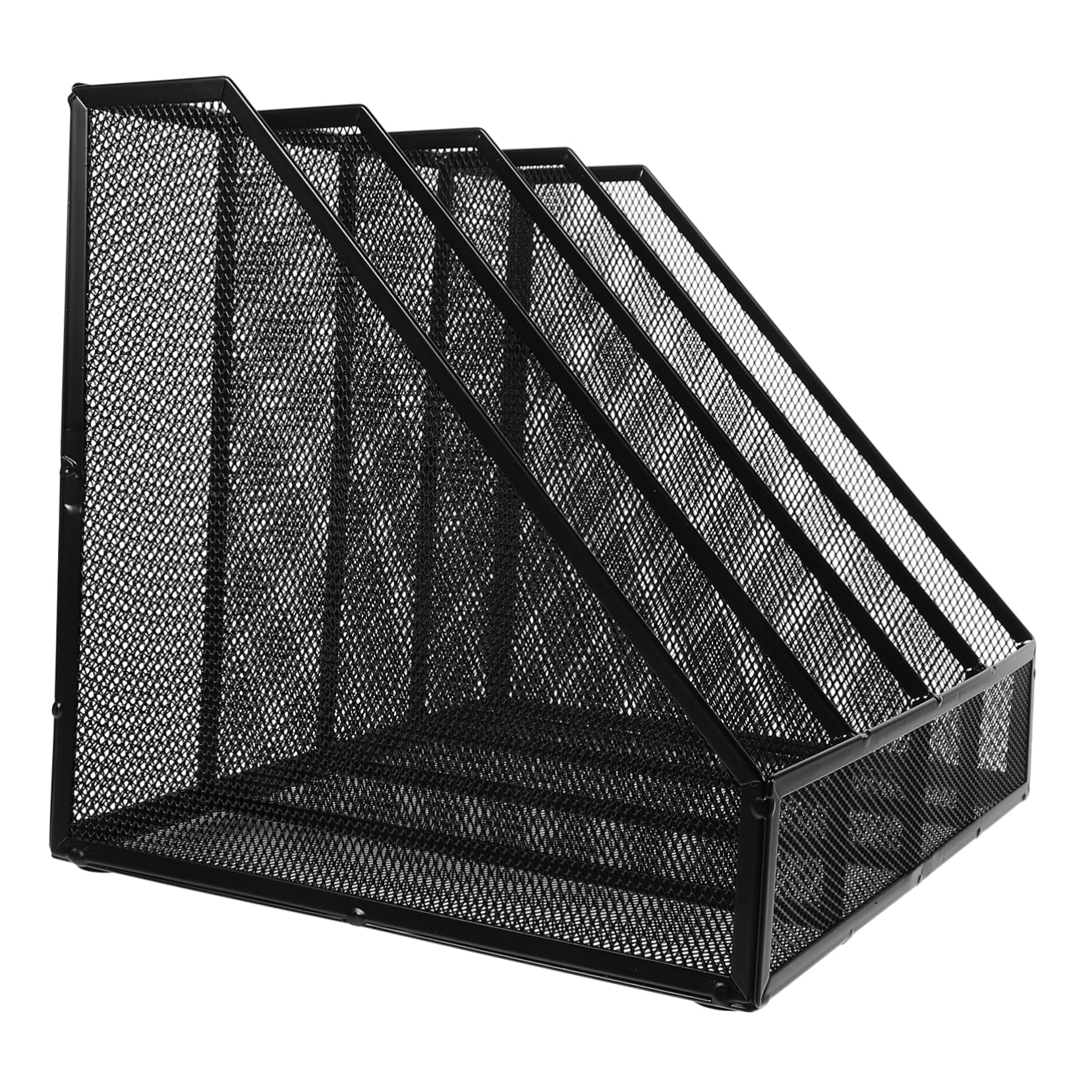 Organizador de Cartas A4 de Hierro Negro 4 Compartimentos
