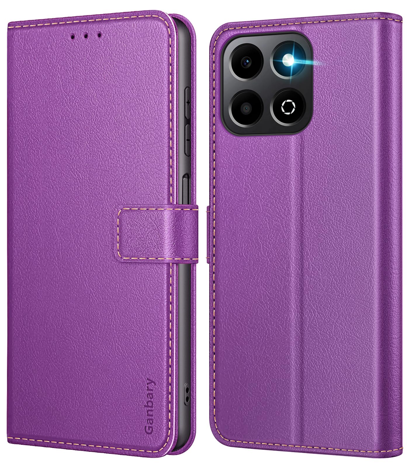 Ganbary Case Compatible With Honor 200 Smart, Premium PU Leather Flip