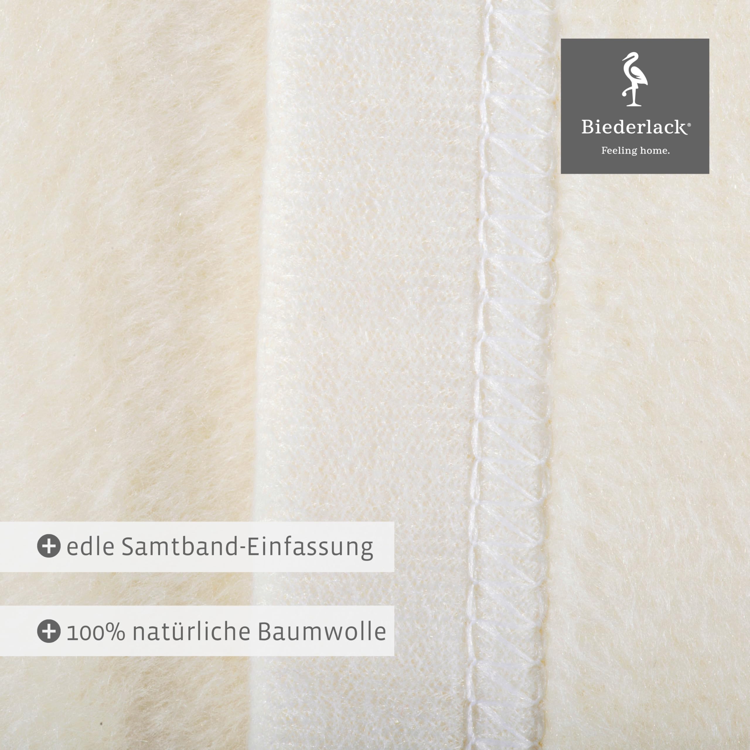 biederlack® Flauschige Kuscheldecke Pure Cotton, Couch-Decke in 150x200 cm | Made in Germany, schöne Sofadecke, Wohndecke aus 100% Baumwolle, warme Baumwolldecke, OEKO-TEX Made in Green