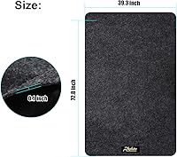 Vista 5 de Roykaw Garage Floor Mat and Mechanic Pad, Motorcycle Parking Mat,Protect Floor from Spills, Drips, Splashes and Stains, Oil Absorbent/Cut to
