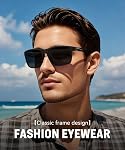 Polarized Sunglasses for Men Women, Vintage Style Ultra Light Frame, UV400 Protection HD Lenses