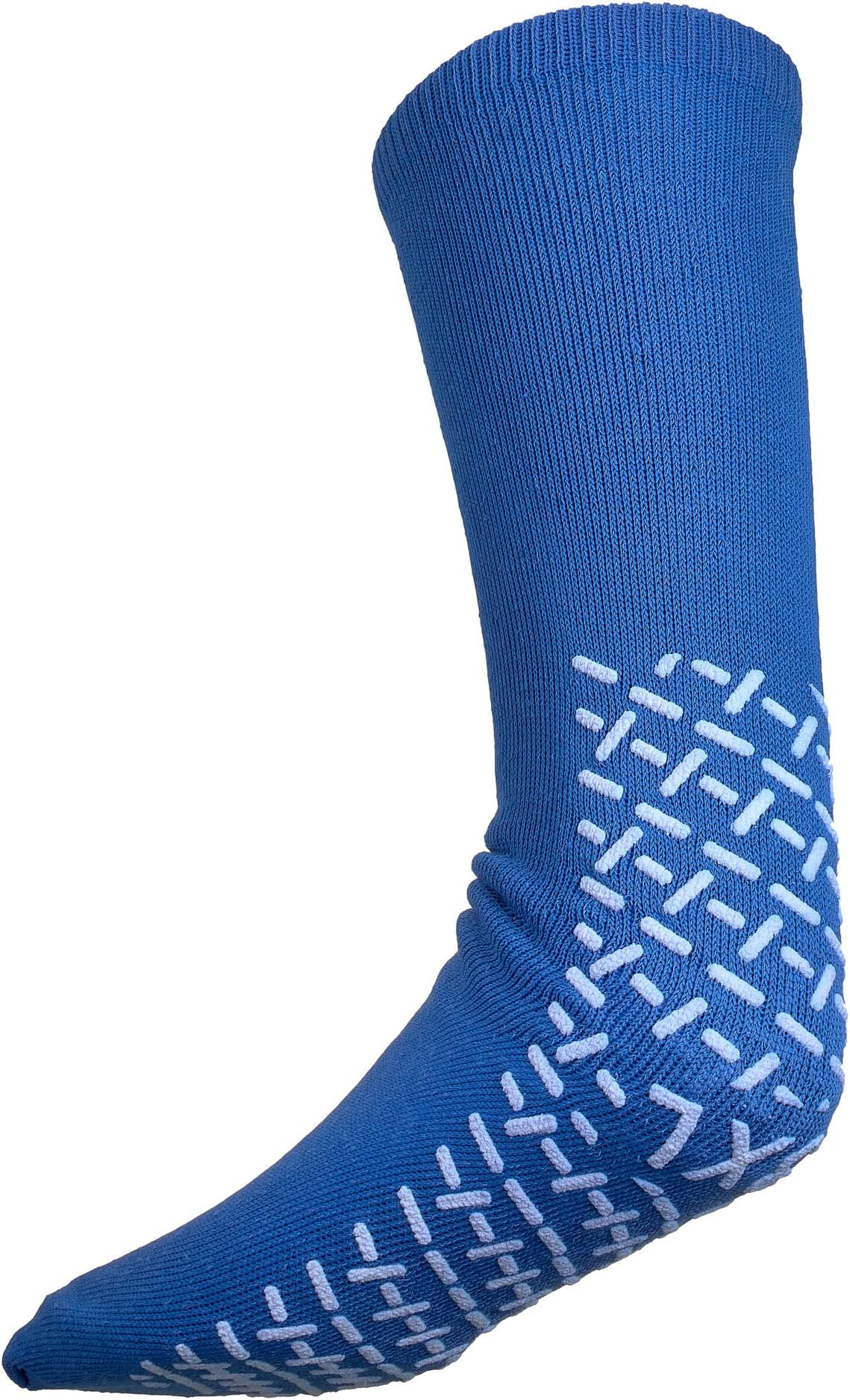 XXXL Blue Slip Stop Socks (4 Pairs) (Extra Wide Bariatric) (XXXL) (Triple Extra Large)