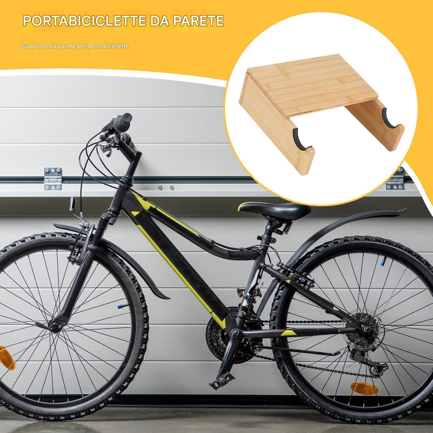 Generico Stojak na rower garażowy, wieszak na rowery, wieszak na rowery, organizacja rowerów, wieszak na ciężkie drewno do domu, warsztatu, wyświetlacza, 11 x 10,4 x 3,7 cala, brązowy