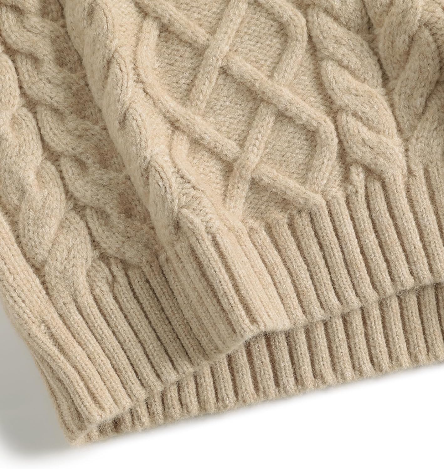 Vamtac Vintage Sweaters Crewneck Cable Knit Sweater Soft Warm Pullover Oversized Chunky Jumper Fall Winter Trendy Tops - Image 4