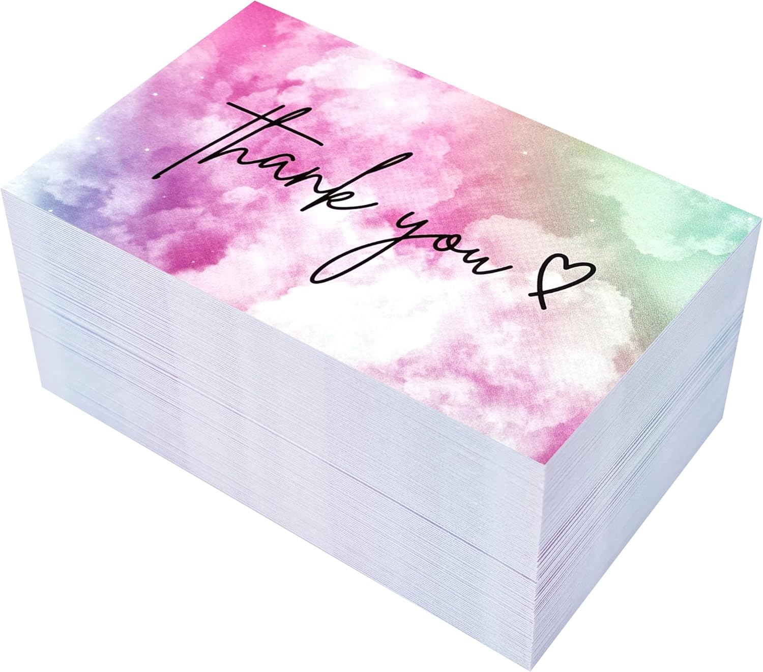 RXBC2011 Thank you cards cloud design for business packaging appreciation notes pack of 100 - Image 9